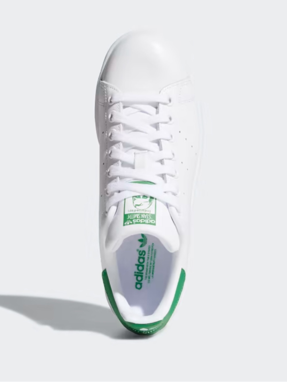 adidas Kids White Sneakers with Green Heel Tab